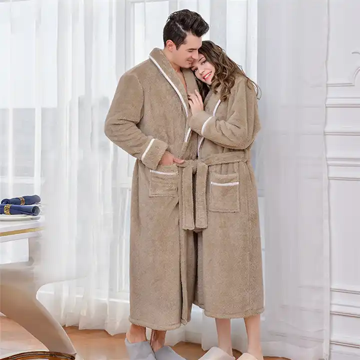 Fashion Flannel Bath Robe Pineapple Check Unisex Bathrobe Winter Thicken  Long Plus Size Lovers Couples Night Gown Men Zipper Nightgown（#men White） |  Jumia Nigeria