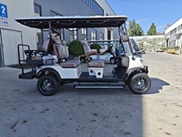 Voiturette de golf électrique surélevée haut de gamme pour 6 passagers, avec pare-brise, couleur personnalisable en option