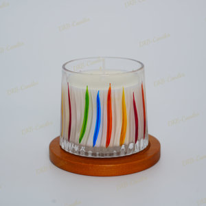Bougie d'aromathérapie de grande capacité personnalisable multicolore style luxueux très parfumé pour Noël - Product Image 4