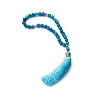 Perles de prière islamiques en résine écologiques faites à la main, aspect naturel, Tasbeeh Misbaha pour le Ramadan - Product Image 1