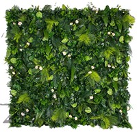 Mur de plantes vertes et de fleurs 3D pour fond de célébration d'événement de scène de mariage fond de simulation de mariage en soie