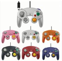 Manette de jeu filaire 2025S pour GameCube NGC manette de jeu filaire à bouton unique avec moteur de vibration pour console de jeu NGC