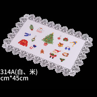 Napperons de table rectangulaires en plastique imprimés de fleurs de luxe Hunan Jingzhi 30x45cm, écologiques, durables et résistants à la chaleur