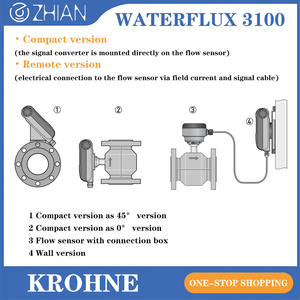 เครื่องวัดการไหลแบบแม่เหล็กไฟฟ้า KROHNE Caudalimetro Electromagnetico WATERFLUX 3100 เซ็นเซอร์แม่เหล็กไฟฟ้า - Product Image 6