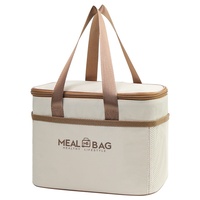 Logo personnalisé grande capacité 8L Double couche isolation sac à déjeuner sacs isothermes en polyester durable pour le camping en plein air pique-niques
