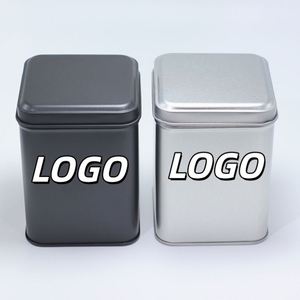 Customized Design square Airtight Tea Tin Canister Food Grade Printing Packing <b>Box</b> Empty sealed square Green <b>Metal</b> Tea Cans - Product Image 1