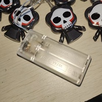 Guirlande lumineuse LED en forme de crâne de dessin animé pour Halloween, alimentée par piles, lumières féériques effrayantes en forme de squelette pour la décoration de jardin d'Halloween