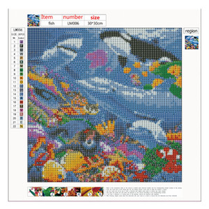 Pittura Diamante 5D Fai da Te Mondo Sottomarino <span class=keywords><strong>Pesci</strong></span> Animali <span class=keywords><strong>Moderni</strong></span> 30x30cm - Vendita Calda - Product Image 2