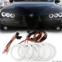 Feux de jour super lumineux DRL 6 pièces, anneaux halo LED bicolores, kit de style automobile Alfa Romeo pour Brera Spider 159 2005-2011