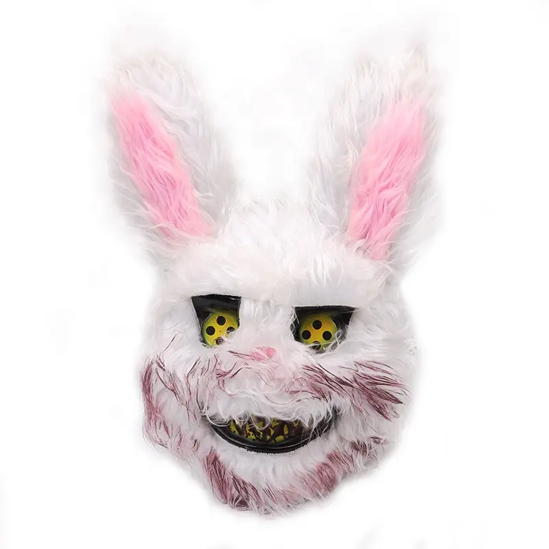 Newstar Horror ghost festival party props bloody cosplay female plush rabbits ears masks scary bunny man halloween mask rabbit