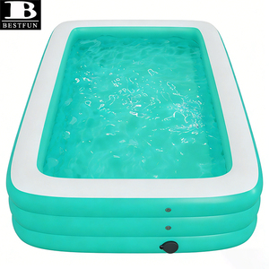 <span class=keywords><strong>Piscina</strong></span> Autoinflable <span class=keywords><strong>de</strong></span> PVC Reforzado con Bomba Eléctrica Inalámbrica Integrada, Bañera Familiar Inflable para Niños y Adultos, para Fiestas al Aire Libre - Product Image 1