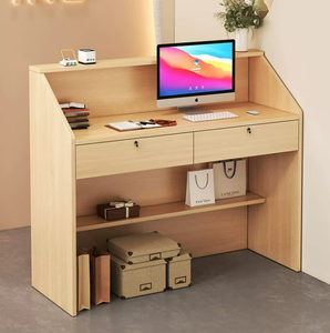 Mostrador de recepción minimalista de estilo moderno para salón de belleza, tienda de ropa, tienda de té de la leche, mostrador pequeño, diseño de tienda de caja registradora - Product Image 3