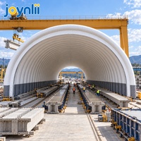 Abri temporaire gonflable géant, entrepôt modulaire à grande portée, tente hermétique