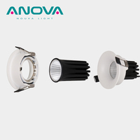 Support rond mené profond de lumière de tache du trou Gu10 du cadre anti-éblouissant de Downlight de 75mm