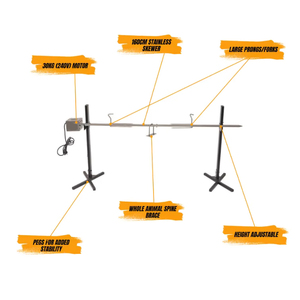 Parrilla Portátil Plegable de Acero Inoxidable para Carbón, Asador Giratorio para Camping con Capacidad de Carga de 30 kg - Product Image 3