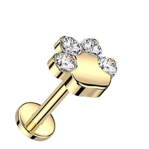 Acier inoxydable 16G <span class=keywords><strong>Helix</strong></span> Cartilage Boucles d'oreilles pour femmes Dos plat Filetage interne Zircon Patte Top Oreille Tragus Labret Anneau - Product Image 3