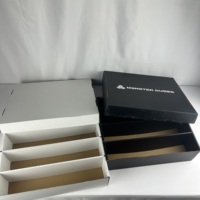 Boîte d'emballage pliable pour cartes à collectionner, boîtes de rangement pour cartes de sport noires, étuis à collectionner pour jeu de baseball