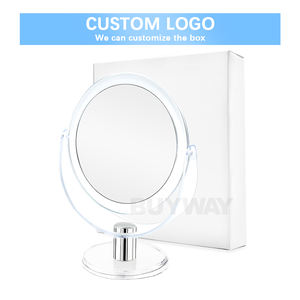 Support de maquillage de vanité grossissement 1X/15X Double face grossissant pivotant à 360 degrés miroir de bureau de table portable de 5 pouces - Product Image 6