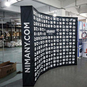 Rak Display dinding latar belakang 10 kaki, spanduk Display Pop up aluminium kain kustom 20 kaki Pop up - Product Image 2