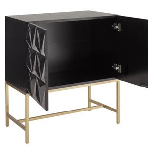 ตู้เก็บของข้างโซฟาไม้ 2 ประตู สไตล์นอร์ดิกสมัยใหม่สำหรับห้องนั่งเล่น - Product Image 3