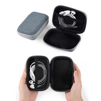 Étui pour écouteurs, support pour écouteurs EVA avec mousqueton en acier inoxydable, organisateur d'accessoires pour téléphone portable