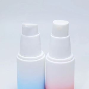 Private Custom 20ml 30ml <b>50ml</b> Plastic Frost Gradient Blue Pink Vacuum Spray <b>Bottle</b> Cosmetic Emulsion Lotion Airless Pump <b>Bottle</b> - Product Image 2