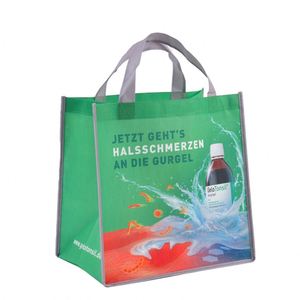 Wholesale Portable Waterproof Grocery <b>Bag</b> <b>Reusable</b> Foldable Shopping Tote <b>Bag</b> with Custom Printed Logo - Product Image 3