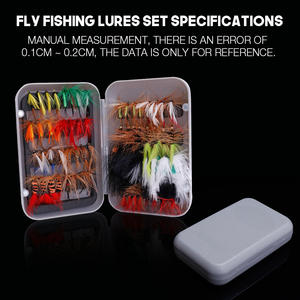 VTAVTA 64 pcs/Box 10 leurres de pêche à la mouche bioniques mouches sèches appâts artificiels humides pour la <span class=keywords><strong>truite</strong></span> matériel de montage de mouches crochet - Product Image 5