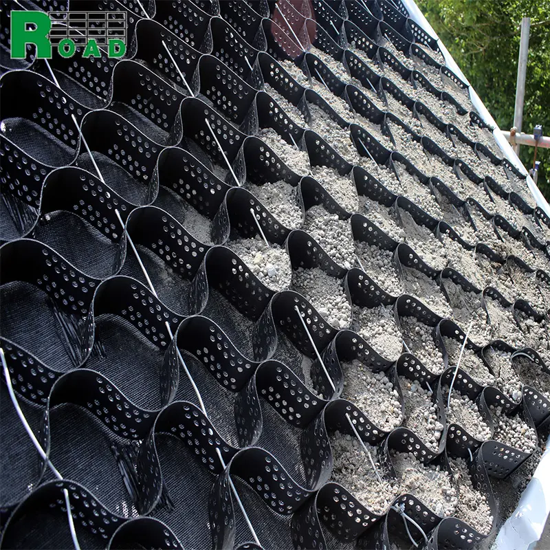 Interconnected honeycomb-like network 3D hdpe geocells geocell geo cell ground cover 100mm 200mm
