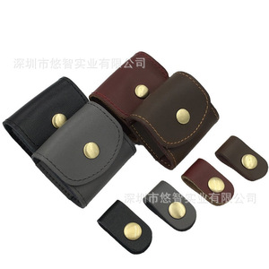 Sac de rangement pour câble d'écouteurs en cuir PU, pochette de rangement, mini boîte de rangement multifonctionnelle pour câbles de données - Product Image 1