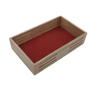 Caja de almacenamiento de madera de bambú natural, caja de madera con aspecto de granja, cesta de bambú para almacenamiento