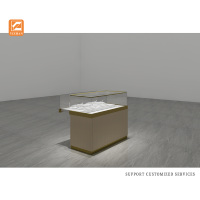 Vitrine de présentation de bijoux en verre moderne de luxe avec éclairage LED et finition imperméable |   Taille personnalisable pour les magasins de détail