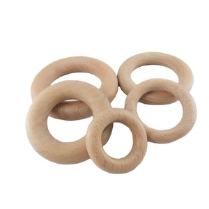 Anillos de Madera de 70 mm con Certificado CE, Círculos de Madera para Mordedores de Bebé, Fabricación de Collares, Bien Pulidos - Product Image 6