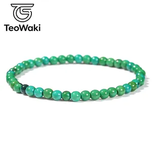 TeoWaki Gelang Elastis Manik-manik Batu Alam Bulat Pilihan Warna Beragam Perhiasan Fashion Harian Dapat Ditumpuk Hadiah Liburan 19cm - Product Image 4