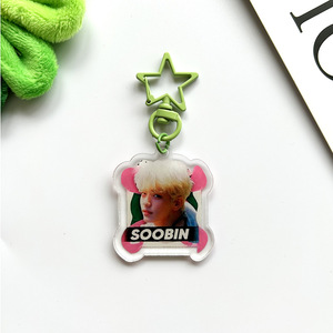 Spot Transaction Acrylic Double-Sided <b>Anime</b> Pattern Key Chain Pendant with Star Design Souvenir Use PVC Material UV Printed - Product Image 4