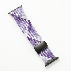 Nylon woven magnetic buckle a fog purple