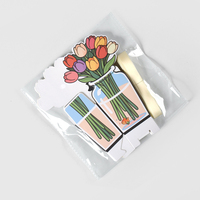 10 Stück/Packung 3D Tulpen-Blumenstrauß Süßigkeiten-Box Papierkarton Schokoladen-Geschenkverpackung Valentinstag Muttertag Party-Dekoration