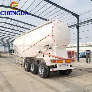 3 axle dry bulk lime powder tanker 40 ton land plaster silo tank semi trailer price cement bulker transporters