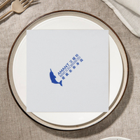 Serviettes de Table Jetables Blanches Personnalisées 2 Plis/3 Plis/4 Plis Pliées en 1/4, 1/6 ou 1/8 pour Cocktails et Cafés
