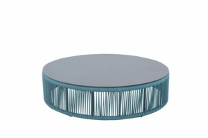 Mesa auxiliar redonda para café con <span class=keywords><strong>cuerda</strong></span> tejida, muebles de exterior modernos para <span class=keywords><strong>restaurante</strong></span> y hotel - Product Image 2