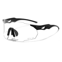 Lunettes de soleil photochromiques sans monture à grande monture, anti-lumière bleue, unisexe, coupe-vent, pour le cyclisme, personnalisation ODM/OEM disponible
