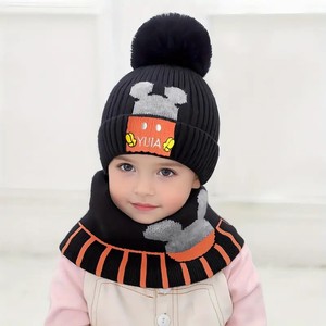 Ensemble <span class=keywords><strong>Bonnet</strong></span> et Écharpe Dessin Animé pour Enfants, Ensemble <span class=keywords><strong>Bonnet</strong></span> et Écharpe Bébé Fille Garçon, Ensemble Hiver Chaud avec Cache-Oreilles pour Enfant - Product Image 6