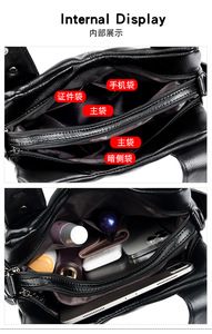 Luxury Designer Ladies Large Capacity Purse <b>Bags</b> Sac a Main <b>Soft</b> PU <b>Leather</b> Handbags for Women Vintage Shoulder Tote <b>Bag</b> - Product Image 6