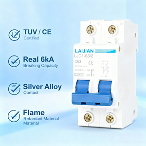 LJDCMCB 1A-125A 1P-4P DC Mini Devre Kesici MCB 500V-1500V 6kA-10kA TUV/CE/UL Sertifikalı Güneş Enerjisi PV Toptan Satış - Product Image 2