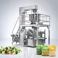 Machine d'emballage intelligente pour sacs préformés avec écran tactile, système de contrôle PLC et servomoteur pour l'emballage de légumes surgelés