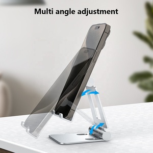 <span class=keywords><strong>Support</strong></span> de téléphone portable pliable en alliage d'aluminium flexible, personnalisable en usine, hauteur réglable pour écrans de 4 à 10 pouces, portable - Product Image 5