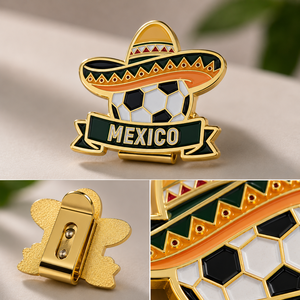 Ready to Ship Soccer Theme Golf <b>Hat</b> Clip Zinc Alloy Enamel Metal Cap Clip Wholesale Tournament Souvenir Gift for Sports Fans - Product Image 2