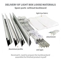 Accessoires pour cadre de profilé en aluminium pour boîte à lumière souple, cadre en alliage d'aluminium sans cadre, profilé de plafond personnalisé, écologique