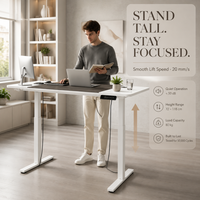 Table de travail électrique réglable AOR, plateau en panneau de particules de 15 mm, placage bois massif, écologique, pour position assise ou debout, vente en gros usine