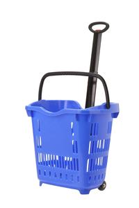 접이식 슈퍼마켓 플라스틱 롤링 쇼핑 바구니 - Product Image 3